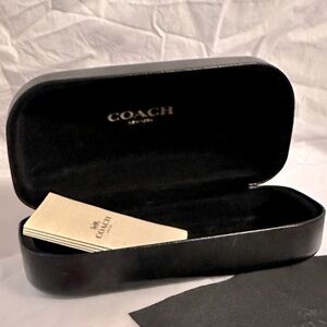 Coach Clamshell Eyeglass Case and Coach branded cloth for cleaning lenses
